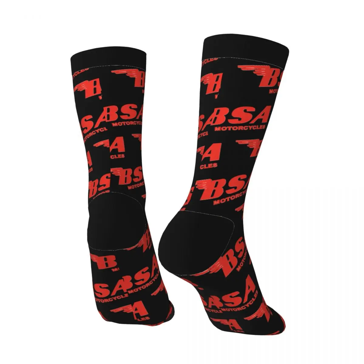 Happy Funny BSA Motorcycles Men's Socks Vintage Harajuku Bsa motorcycles Hip Hop Novelty Pattern Crew Crazy Sock Gift Printed