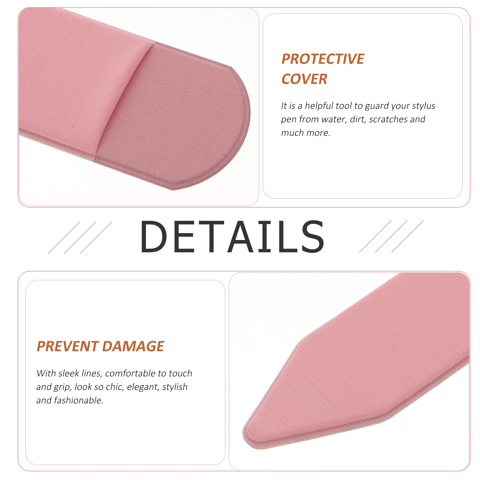 

2Pcs Stylus Pen Holder Adhesive Protective Sleeve Scratch Proof Water Resistant Pen Pouch Stick-on Sleeve for Tablet