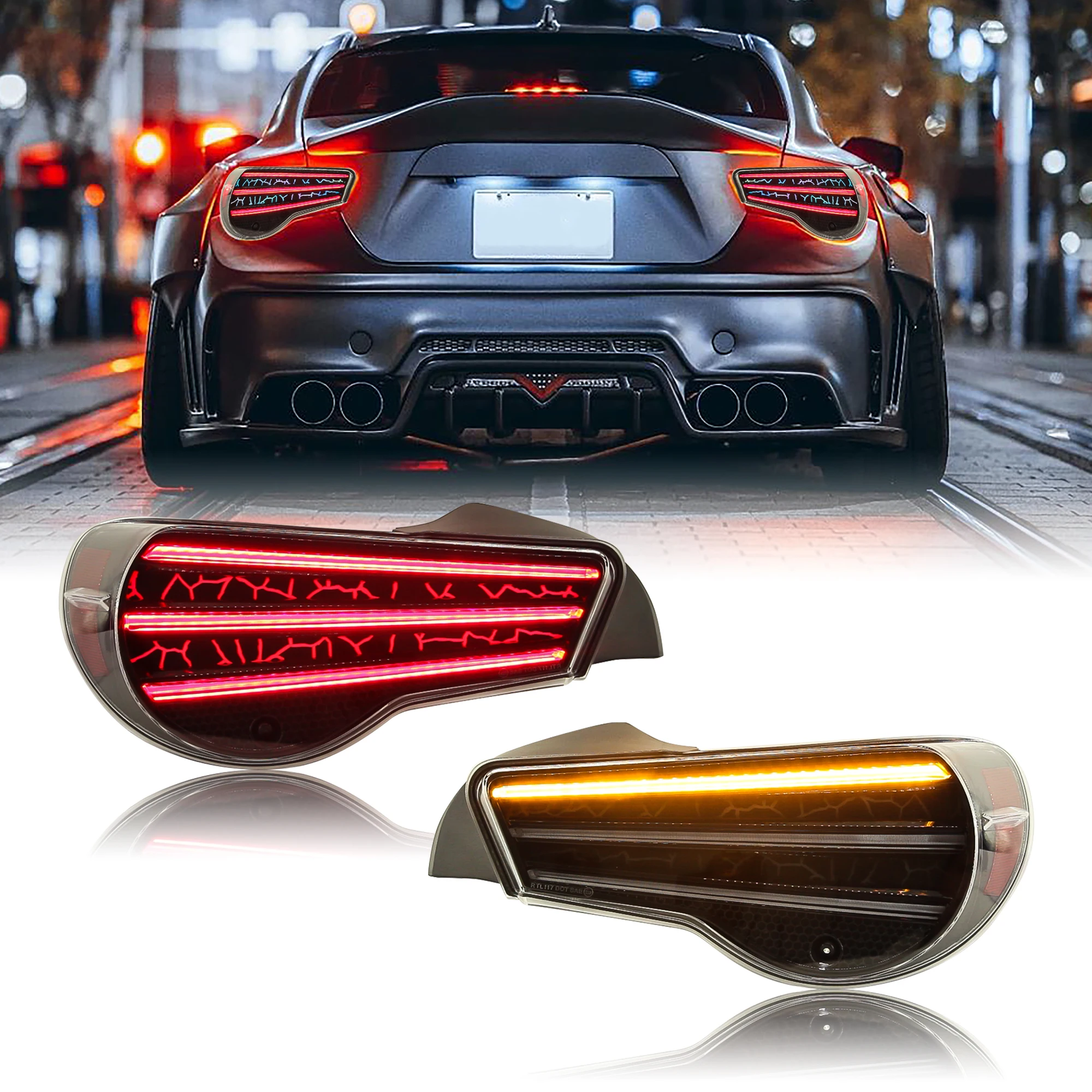 

Accessories Auto Part Full LED RGB Red Tail Light Rear Lamp For Subaru BRZ For Toyota FT86 GT86 GT 86 TRD 2012-2020 Taillights