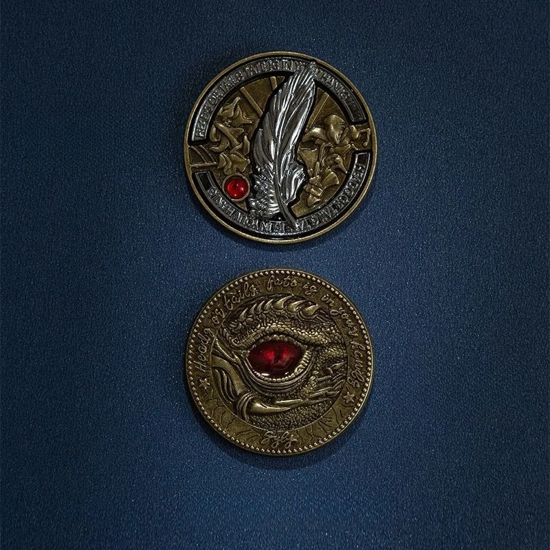 Feather Longan Decision Coin Lucky Coins Wishing Coin Non-currency Coins Gift for Men and Women