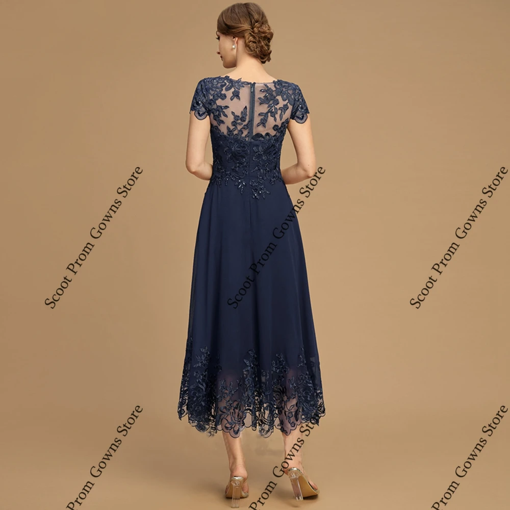 فساتين أم العروس بدون حمالات من Chamring دانتيل بأكمام قصيرة لحفلات الزفاف للنساء لصيف 2025 رداء الشاطئ De Soirée