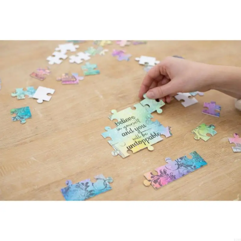 R1WB Puzzle Metal Cutting Dies Stensil Diy Scrapbooking Album Kartu Kertas Template Cetakan Dekorasi Kerajinan