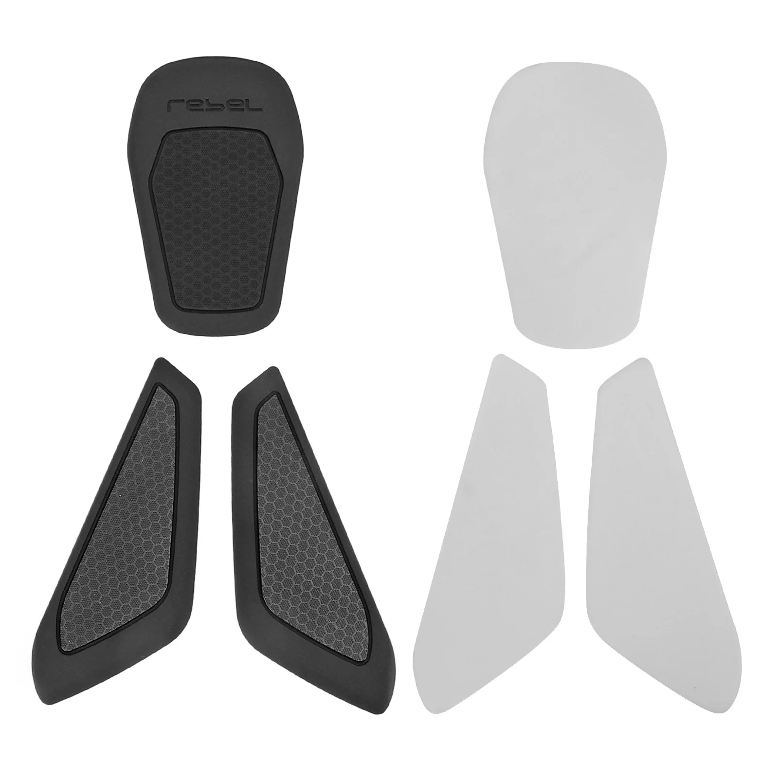 

Motorcycle Fuel Tank Side Sticker Knee Pad Motorcycle Petrol Fuel Sticker Rubber Knee Cover Pads for CMX1100 REBEL1100