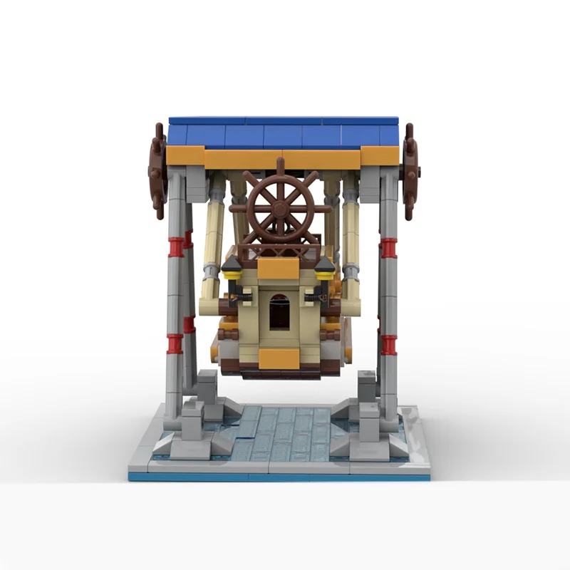 529 Uds. MOC barco pirata paseo modelo ciudadado arquitectura de bloques de construcción DIY educación ladrillo regalos de navidad juguetes para niños cumpleaños