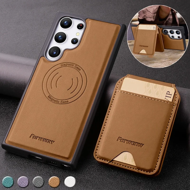 

Luxury Leather Holder Wallet Phone Case for Samsung Galaxy S26 Ultra S25 Edge S24 S23 S22 Note 20 Flip Card Slots Cover Hoesje