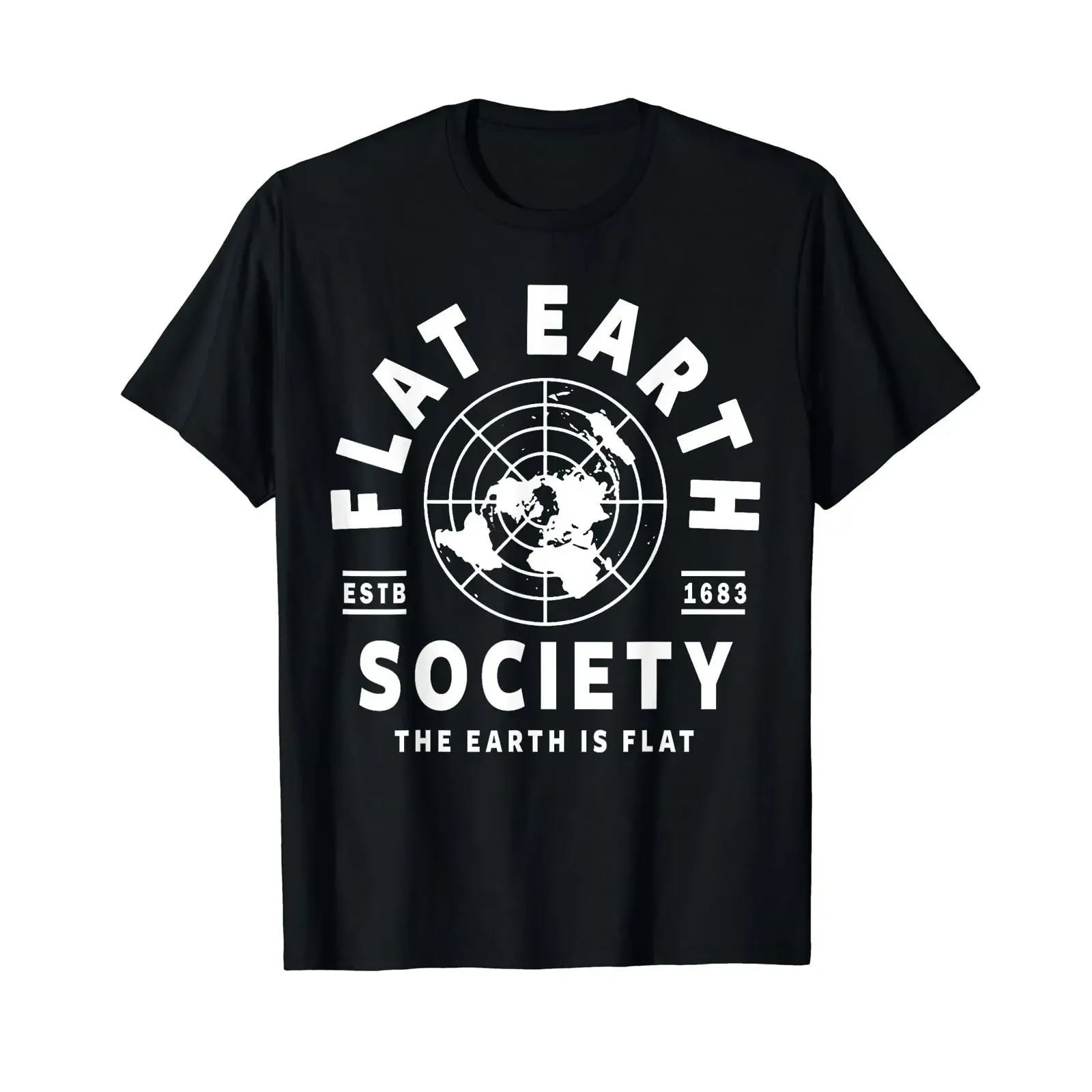 FLAT EARTH SHIRT SOCIETY T EARTHER vintage Washed homme Breathable designer clothes Versatile Soft Slightly