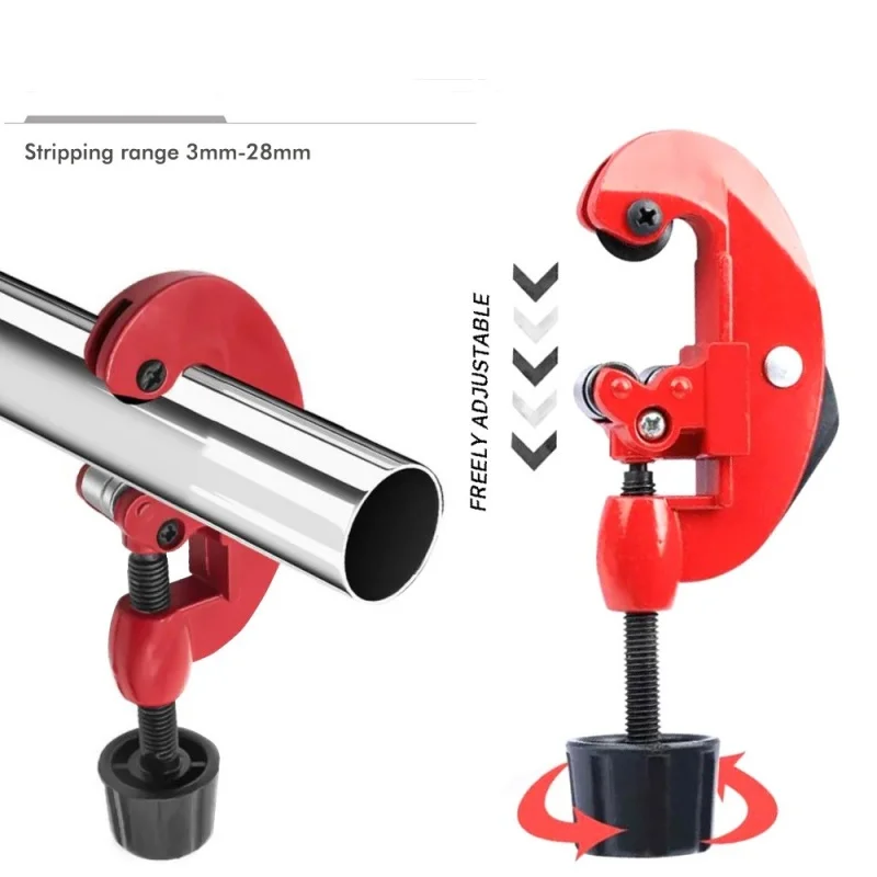 JUSTINLAU Copper Pipe Flaring Tool Kit Double Single Tubing Flaring Tool with Tube Cutter Expander Repair Fixture Hand Tools