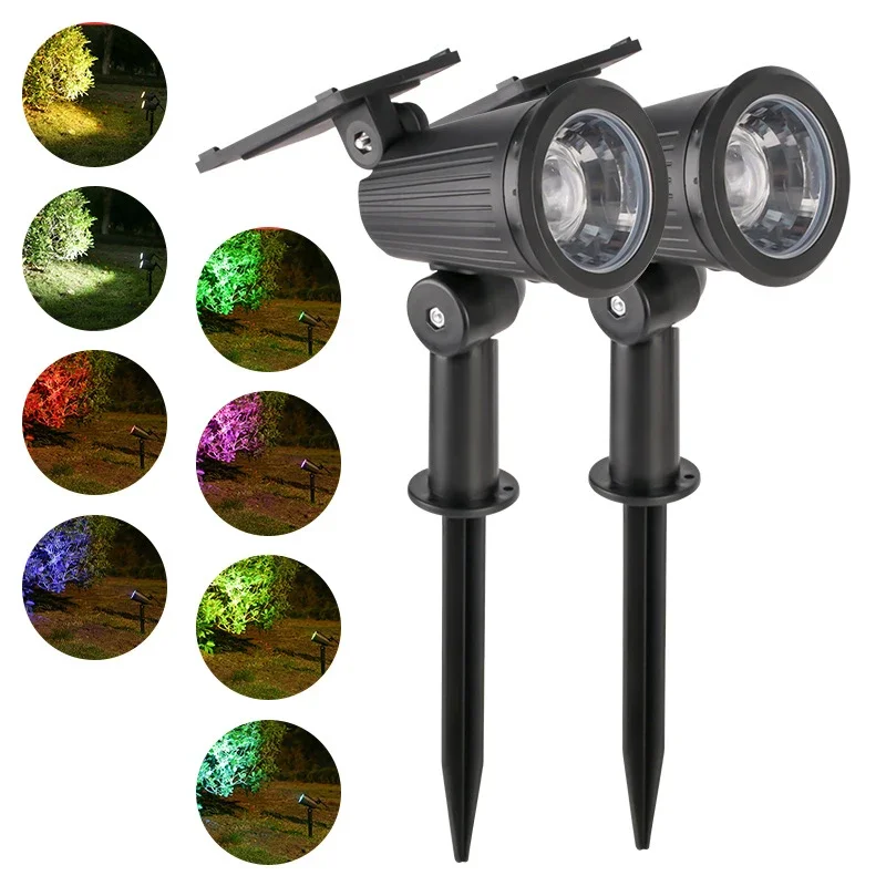 LED Solar Garden Light Outdoor Waterproof Solar Powered Spotlights Balcony Courtyard Lawn Landscape Decoration Solar Sunset Lamp