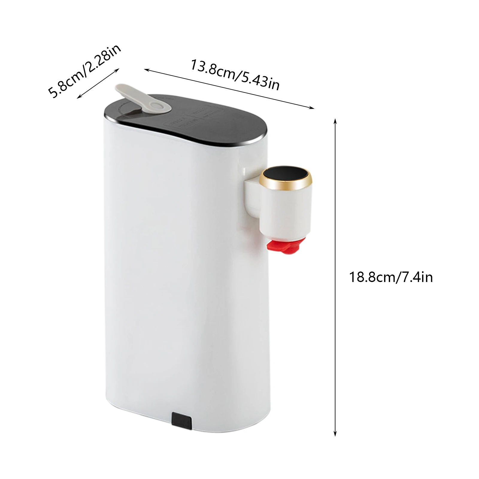 Mini Water Dispenser 1200W Portable Instant Hot Water Dispenser Quick Heating Bottle Warmer Travel with 5 Adjustable Temperature