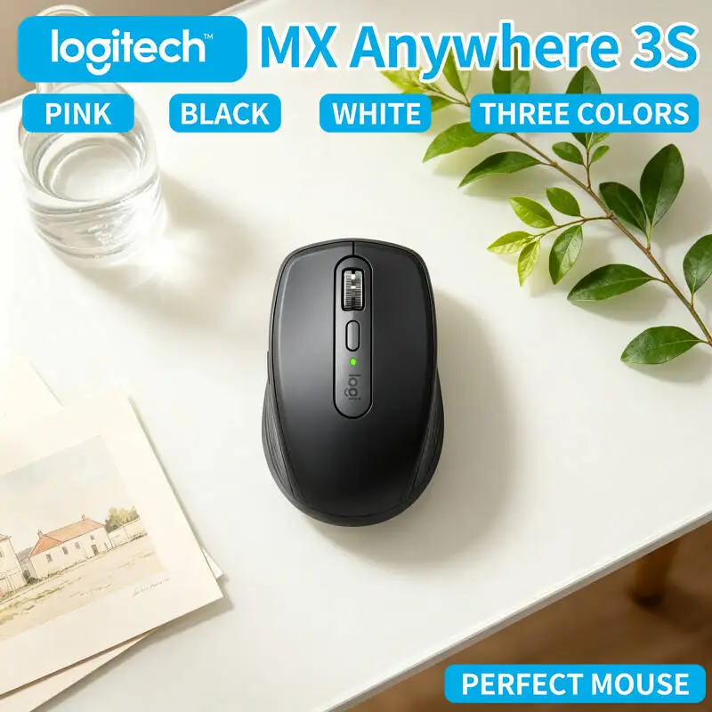 

Ergonomic MX Anywhere 3S - 8K DPI, 3-Device Sync, Silent Click, Ideal for Bakery Shop Office & Training Hall Work