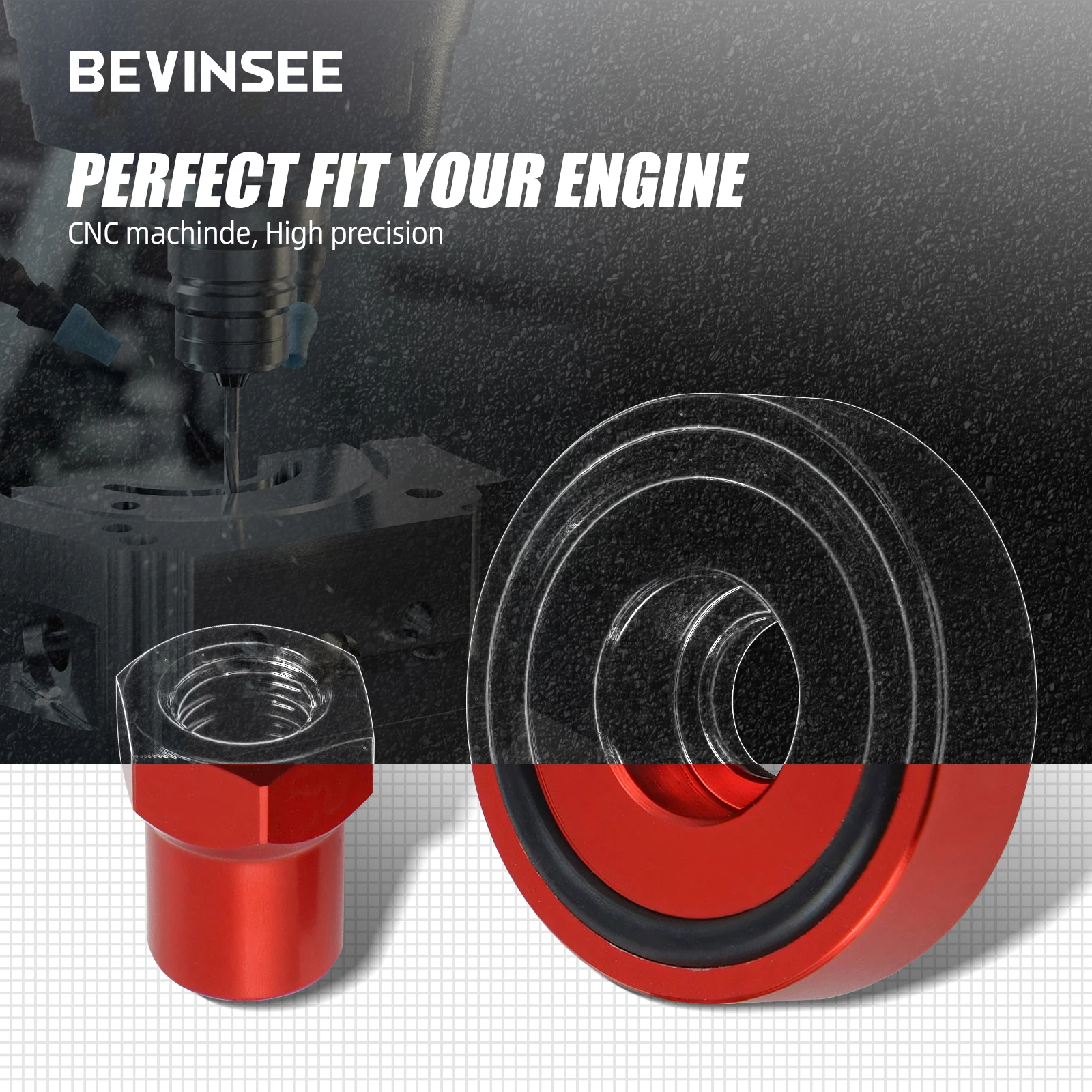 BEVINSEE B Series B16 B18 Valve Cover Washer Seal Nuts For Honda Civic Si For Honda Del Sol Prelude CRV For Acura Integra NSX