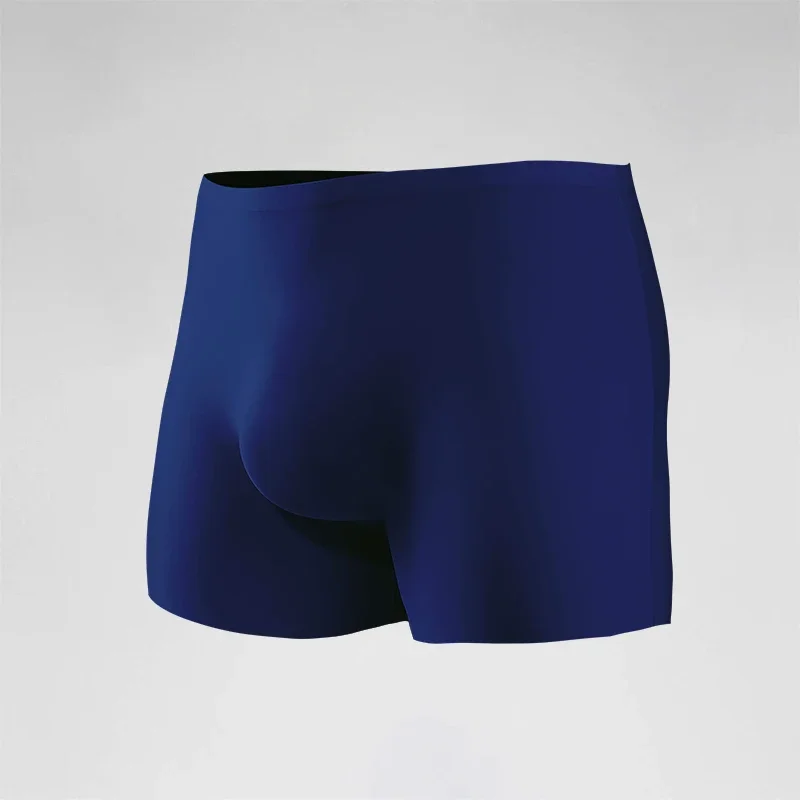 Herrenunterwäsche Herren 3D-Lochmuster Eisseide Boxershorts Nahtlose Dünne Boxershorts Verlängerte Sport-Sommer-Shorts