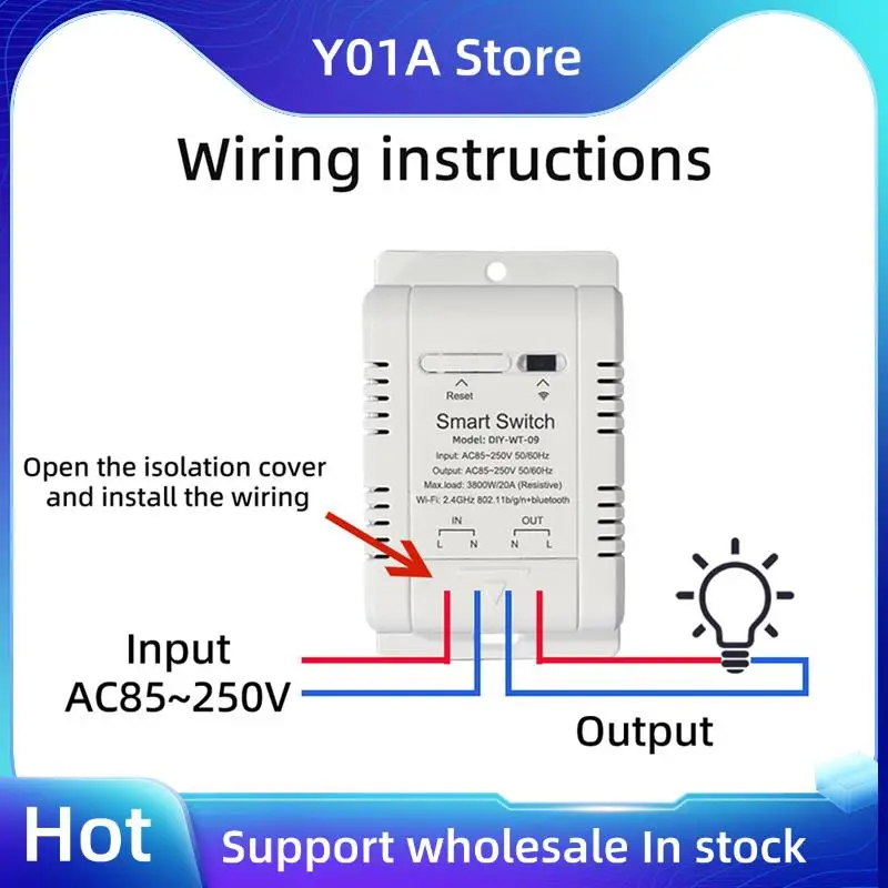 

Y01A переключатель температуры и влажности, интеллектуальный термостат, умный Wi-Fi, умный выключатель 20AB для Ewelink Alexa Google