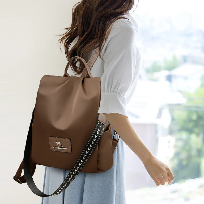 

Женский рюкзак из ткани Оксфорд — новый стиль 2024, модный и повседневный, противоугонный, подходит для школы и путешествий, большой вместительности