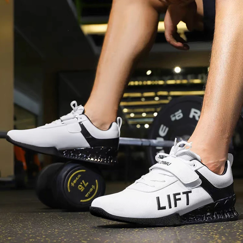 Good Quality Men Gym Training Shoe Thick Soled Squat Hard Pull Shoes for Man Hard-Wearing Mens Weight Lifting Sneakers