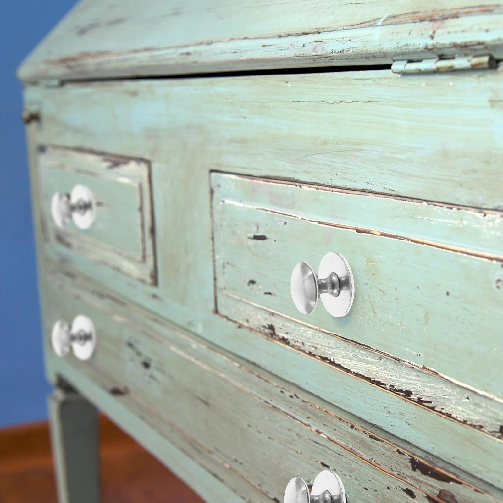 

6Pcs Round Drawer Knobs Aluminum Alloy Cabinet Handles Elegant Home Accessories for Wardrobes Dressers Dresser Knobs