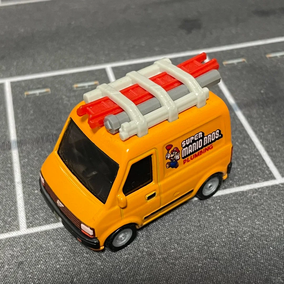 عجلات ساخنة أصلية 1:64 دييكاست سيارة سوبر ماريو سباك فان سبيكة مخصصة تحصيل نموذج سيارة ألعاب أطفال هدايا للأولاد