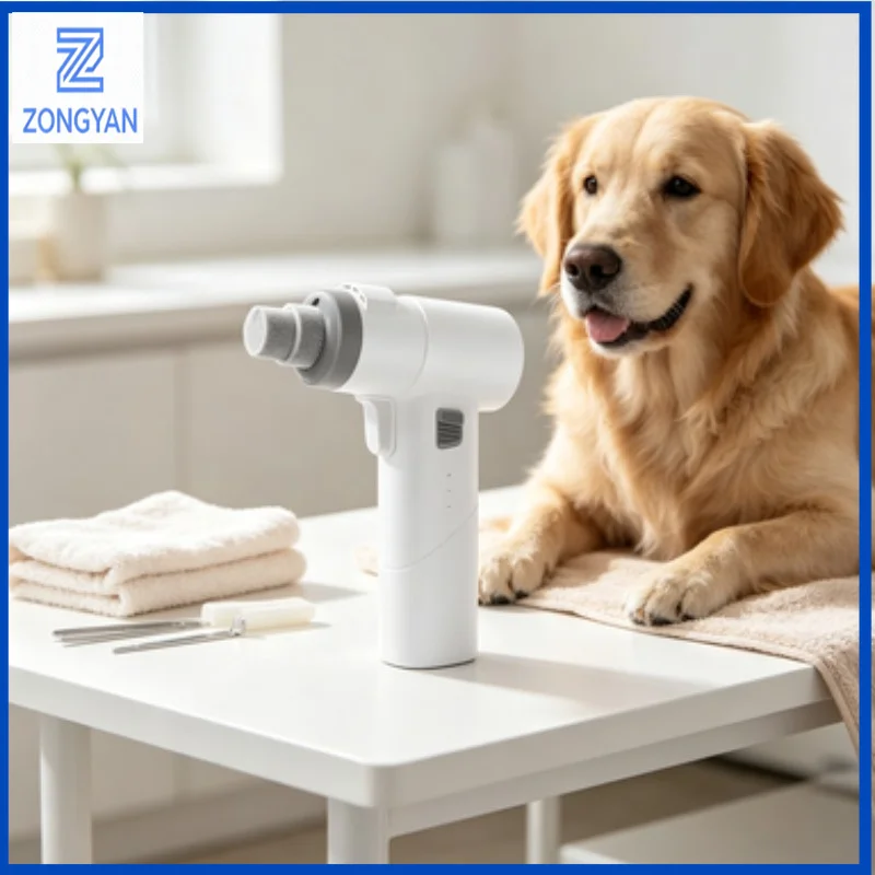 ZONGYAN Pet Electric Nail Grinder Rechargeable Dog Nail Trimmer Low Noise Paw File Grooming Tool For Medium Large Dogs Home Use