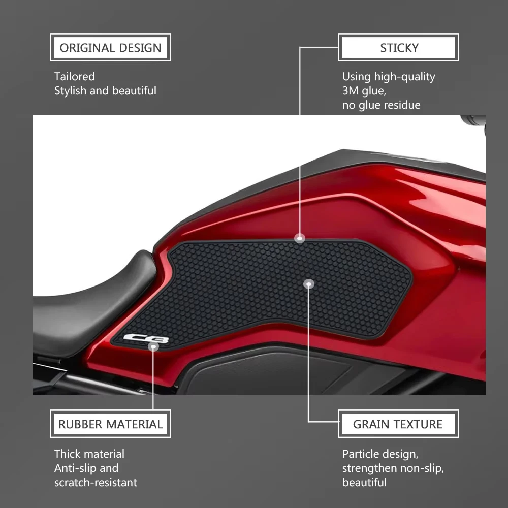 For CB300R CB250R 2018-2023 Motorcycle Accessories Fuel Tank Pad Protector Sticker Side Anti Slip Protection Pad Knee Grip
