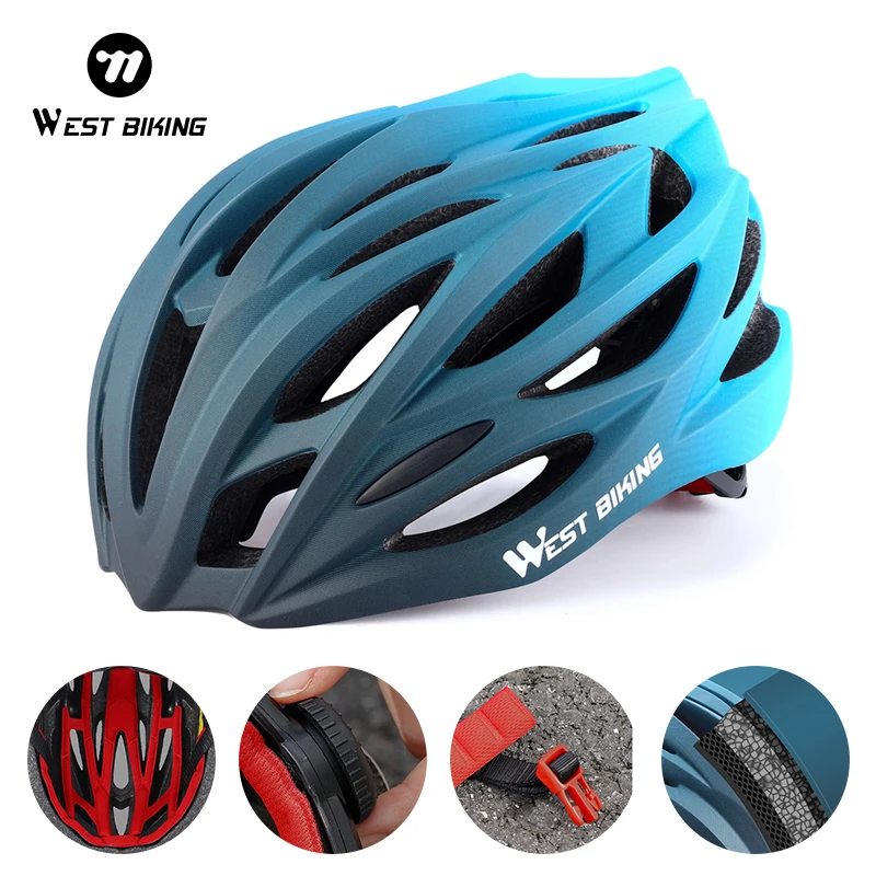 

WEST BIKING Bicycle Helmet Integrally-molded Road Mountain Bike Safety Ultralight Racing Outdoor MTB Riding Cycling Helmet