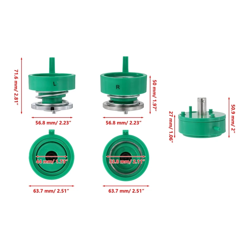 Magnetic Badge Making Button, Botão de Substituição, Badge Making, Superior e Inferior, Acessórios, 25mm, 32mm, 44mm, 58mm