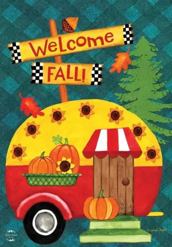 Welcome Fall Camper Standard Flag 28 x 40