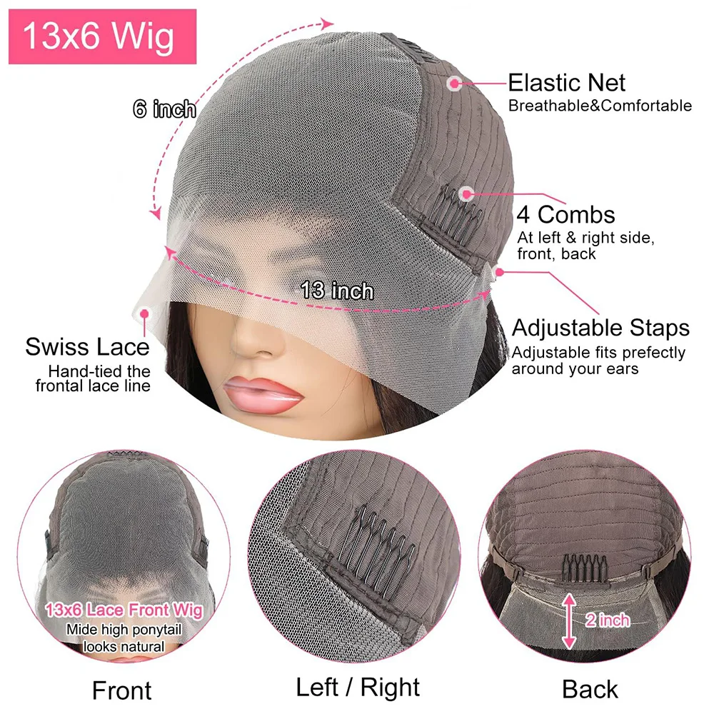 36In mettre en évidence la perruque de vague de corps 100% perruques de cheveux humains pour les femmes noires miel Blonde dentelle avant perruque 13x6 HD dentelle frontale perruque brésilienne