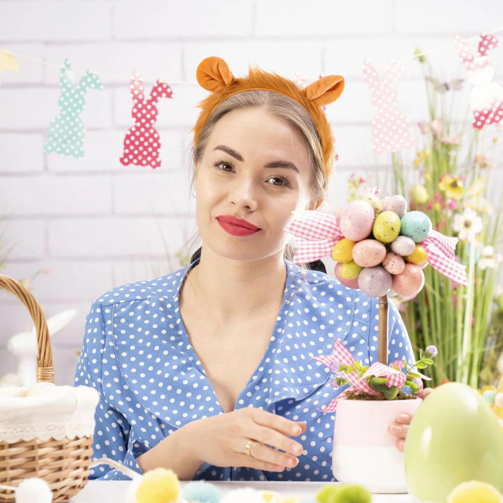 1 set set di costumi con fascia per orecchie di leone set di accessori per leone pasquale guanti da coda set di costumi per animali cosplay per bambini adulti