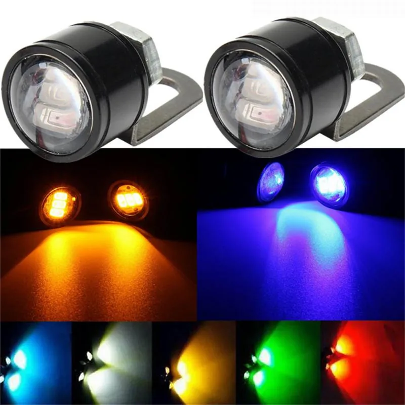 

2 Pcs Motorcycle Lamp Daytime Running Light Eagle Eye LED Light Reverse Backup Strobe Flash Lamp Motorcycle Mirror Light