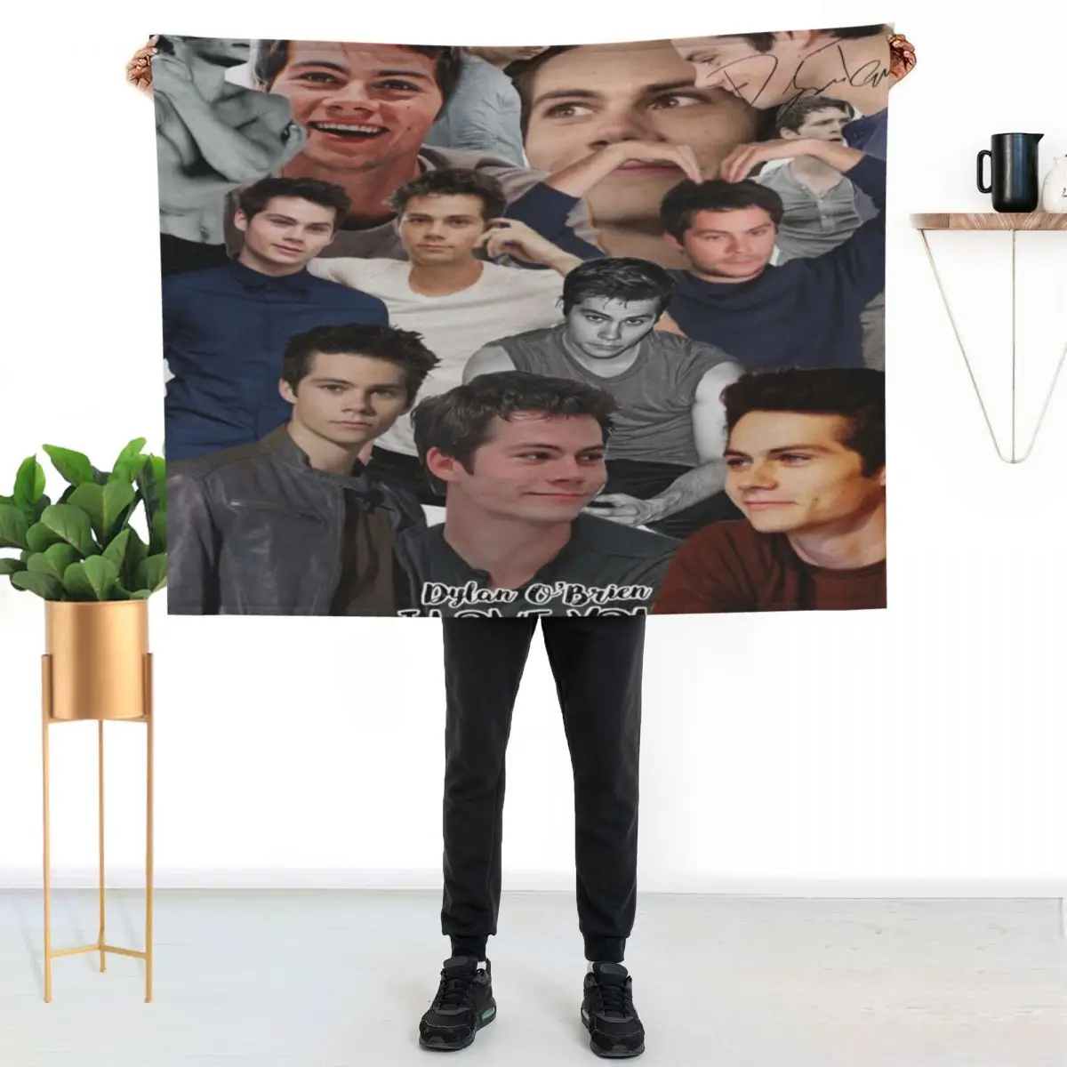 Dylan Oa??Brien I love you (signature) Throw Blanket Cute Plaid Sofa Quilt Winter beds Thin Soft Summer Blankets