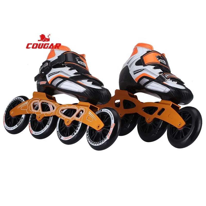 Professional Handmade Cougar Carbon Fiber Inline Roller Speed Skating Shoe For Adult Men