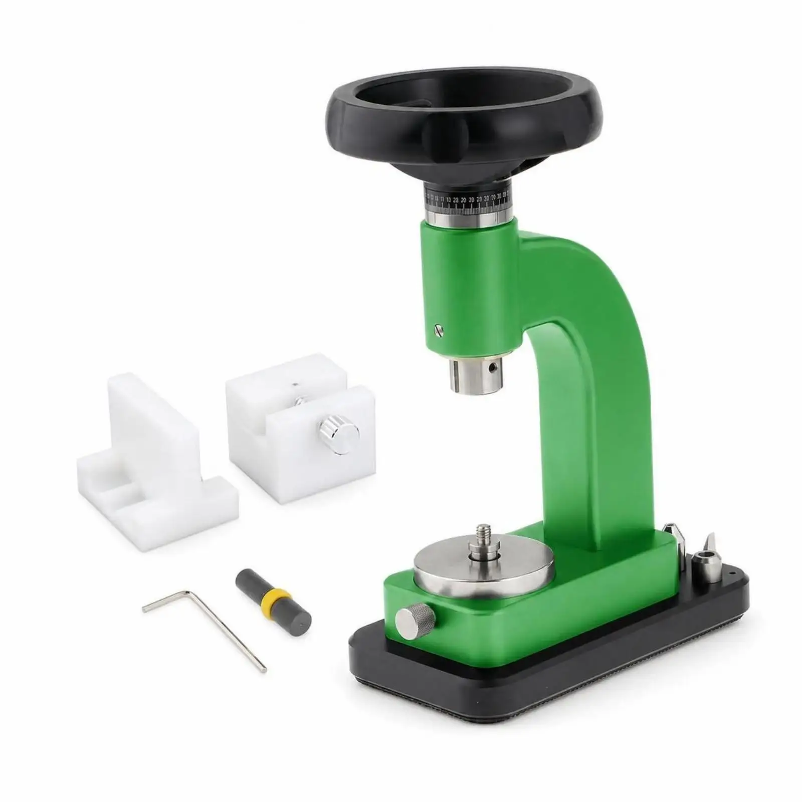 Professional Watch Repair Press Tool with Adjustable Pressure Gauge for Watch Case Servicing and Repair