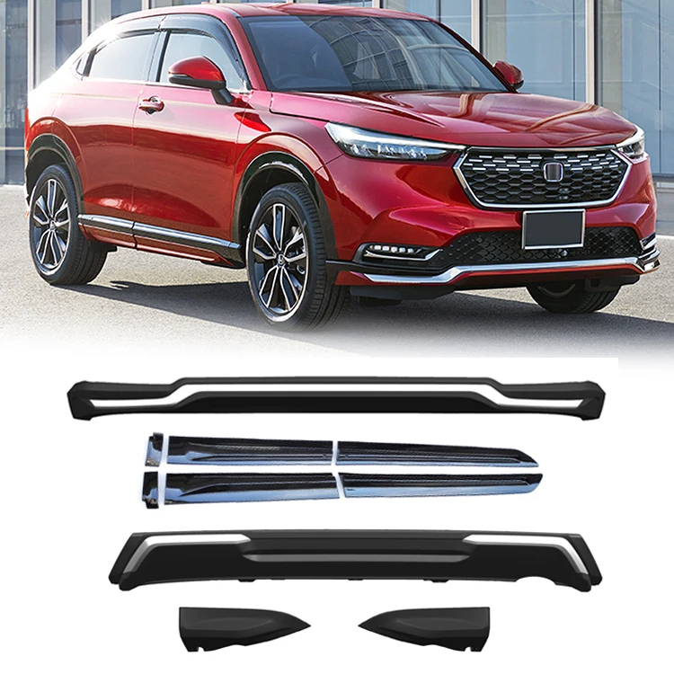 auto parts car bumper For Honda 2022 2023 HRV VEZEL PP plastic body kit Front lip Rear lip Side skirts