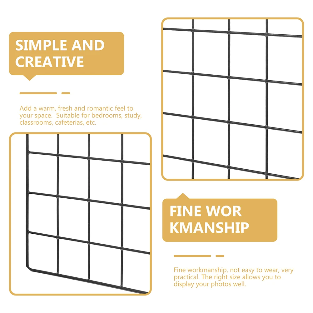 

2Pcs Nordic Style Metal Grid Wall Panels Creative Photo Display Shelves for Home Living Room Bedroom Picture Wall Decor