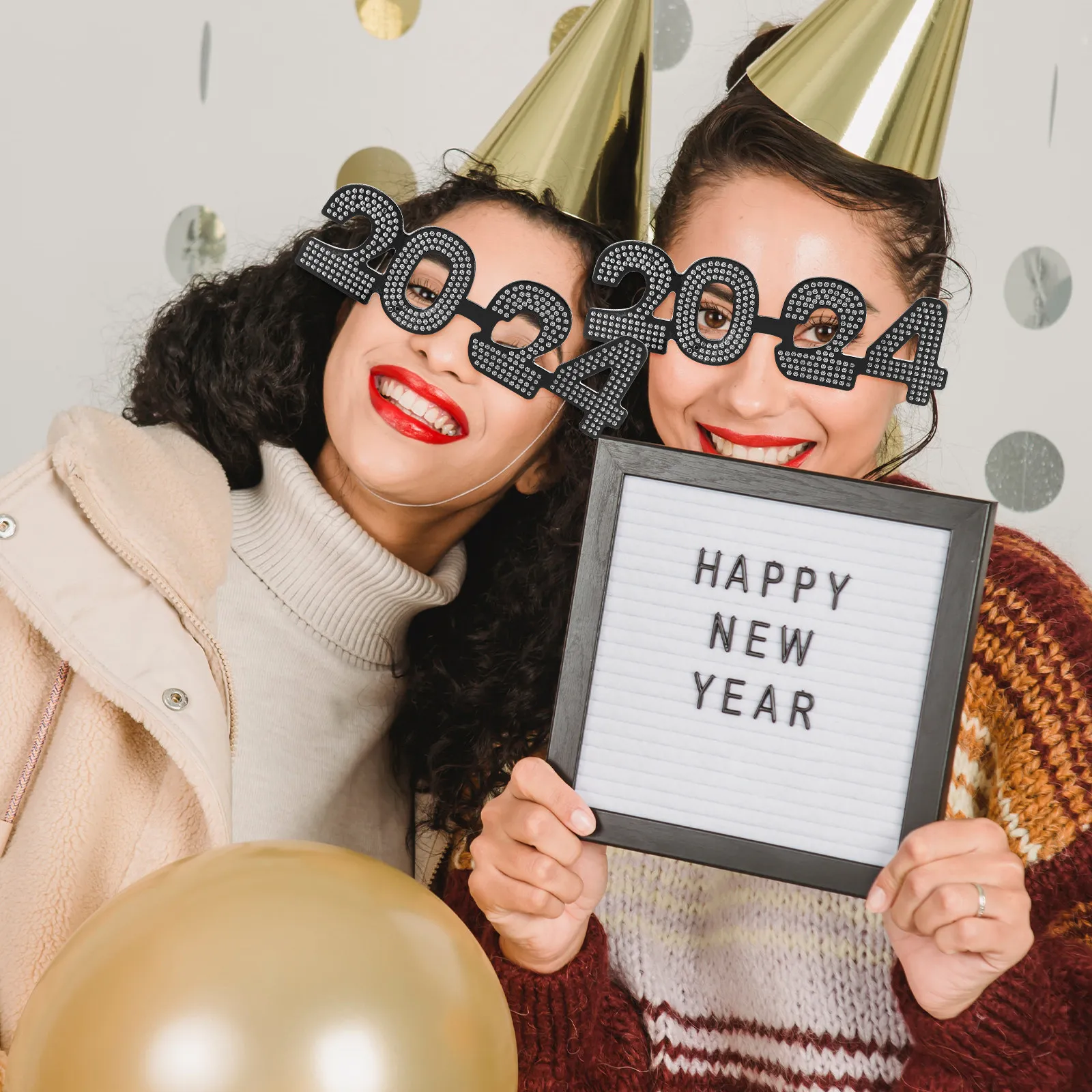 

New Year Glasses 2024 Funny Party Eyeglasses Decoration Photo Props Holiday Festival Eyewear Cool Party Supplies