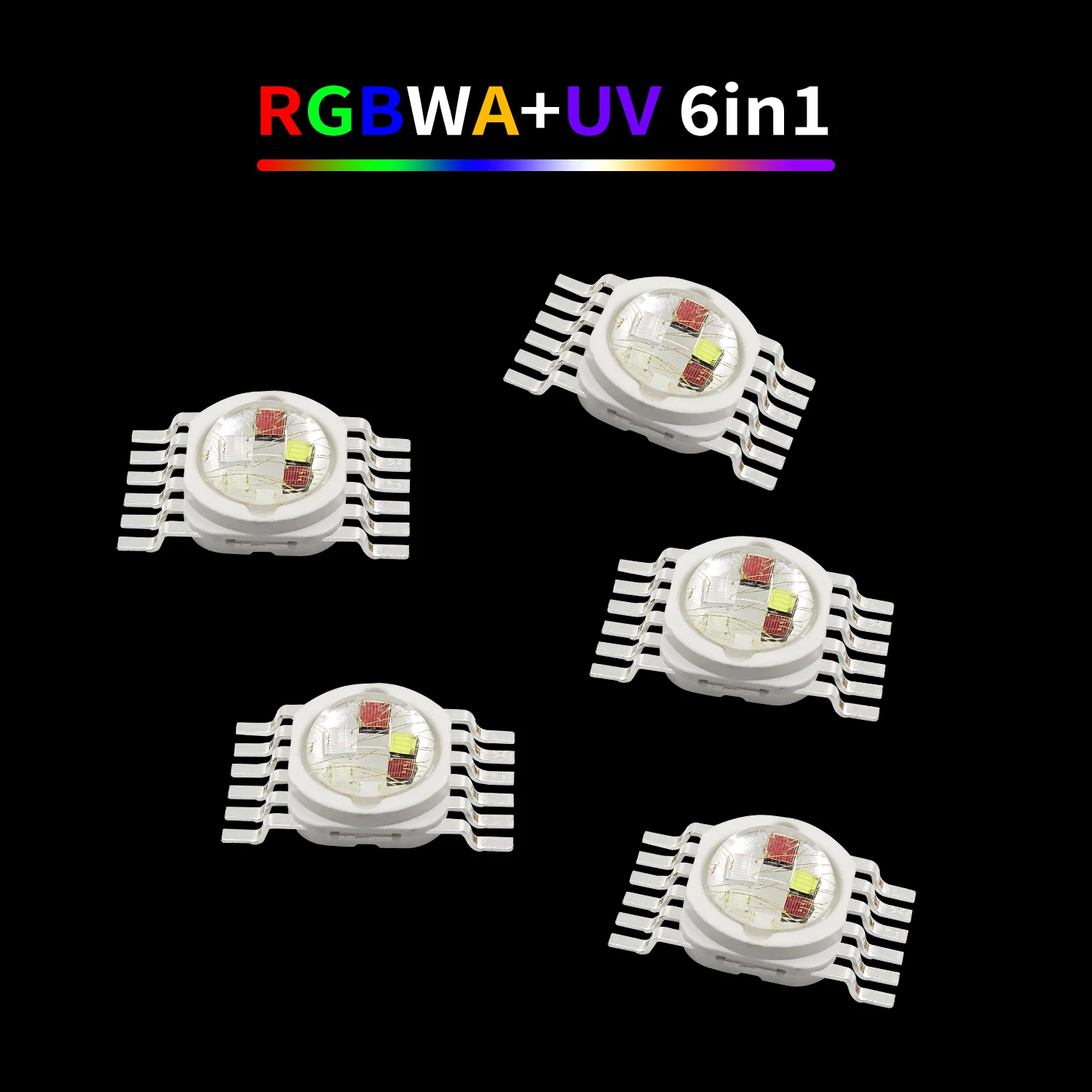 10 pcs Stage Lighting System High Power LED Lamp Beads 6 in 1 6W 12w 18w RGBWA UV Lamp Beads LED Par Light Repair Spare Parts