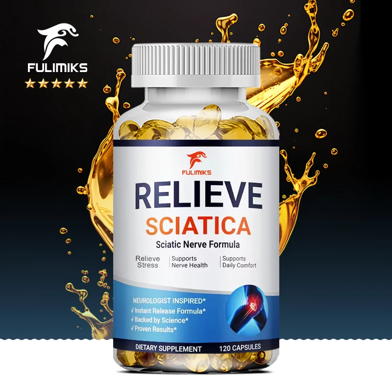 

Relieve Sciatica Capsules - Helps Relieve Joint Pain Supports Daily Nervous System, Bone and Nerve Health Balances Inflammation