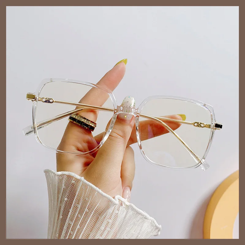 Fashion Colorful Square Glasses Women Men Retro Trend Luxury Eyewear Shopping Female Male Computer Glasses Frame