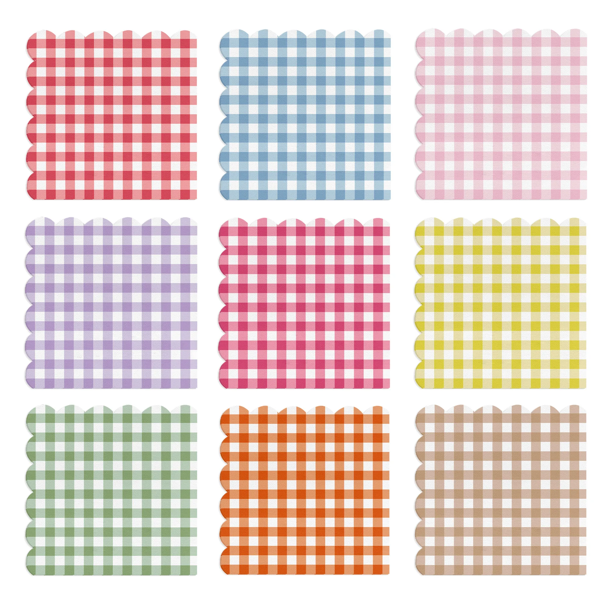 8/20pcs Colourful Plaid Plates Napkins,Tableware Set For Birthday Decoration,Table Decoration Party Supplies