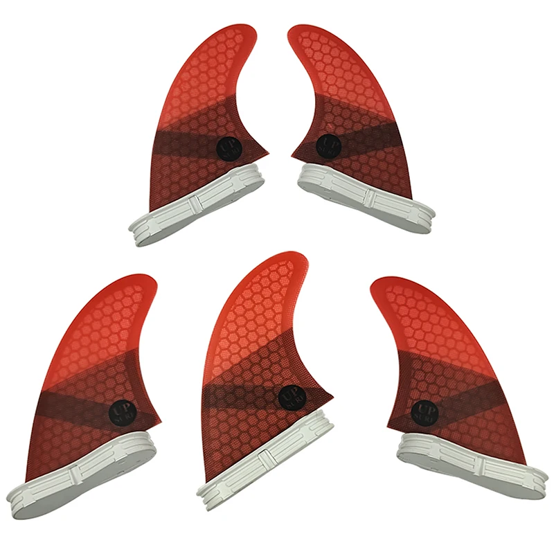 ครีบกระดานโต้คลื่น UK2.1 5ชิ้น/เซ็ต Quad Fins Quilhas UPUSRF FCSⅡ Fins Honeycomb Multicolor Sup อุปกรณ์เสริมท่องครีบ