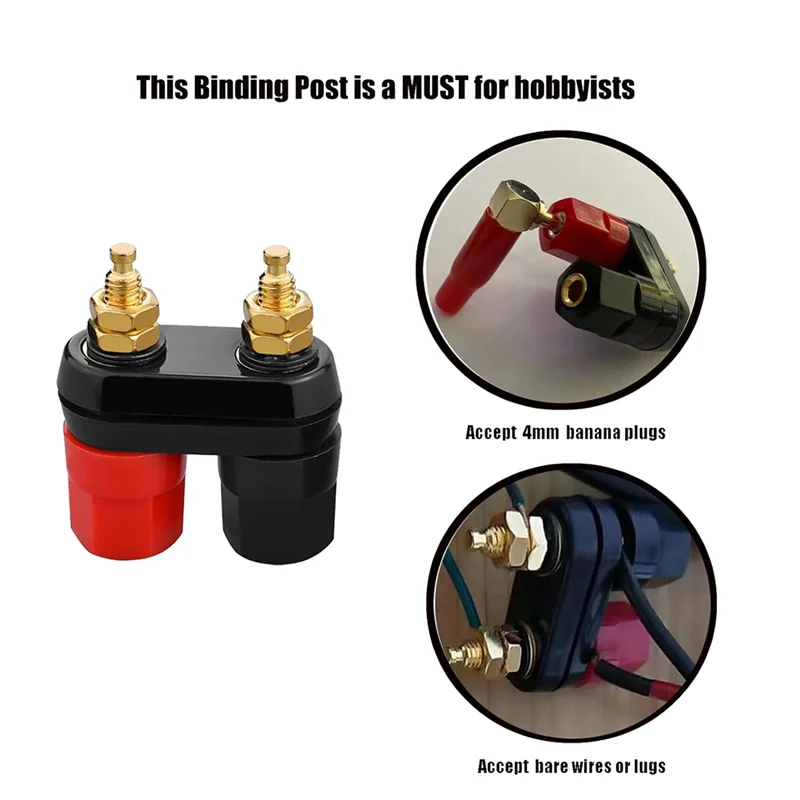 J1UL1N 20Pcs Banana Plug Jack Female Socket Binding Post Dual 4Mm Banana Plugs Connector For Speaker Amplifier Terminal