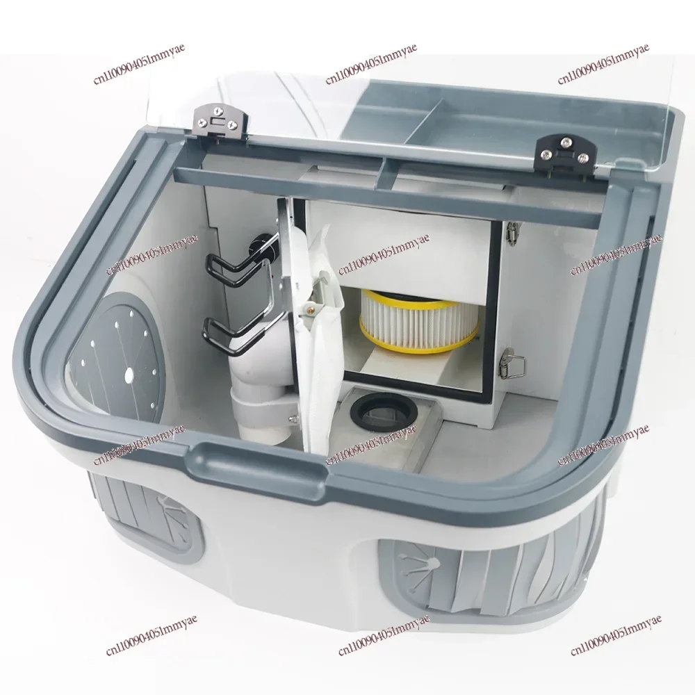 

JT-69 Desktop Dental- Lab Sandblasting Equipment Dust Collector Cabinet Built-in Vacuum Cleaner Sandblaster with LED Light
