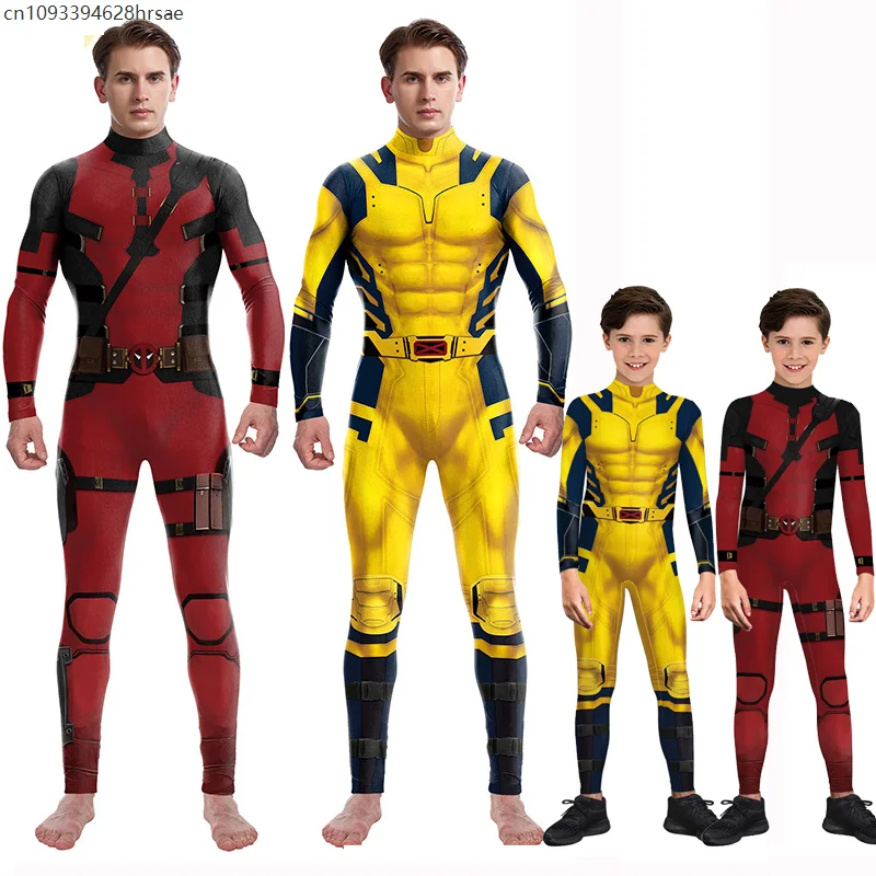 

2025 Movie Superhero James Howlett Logan Wade Winston Wilson 3D Jumpsuit Catsuit Cosplay Costume Zentai Halloween Bodysuit