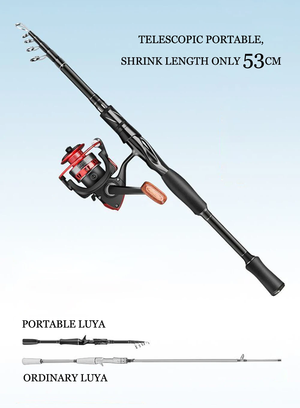 SIECHI Carbon Fiber Spinnrute Teleskop Angelrute 1,8 M 2,1 M 2,4 M 2,7 M Casting Köder Feeder Stange super Harte Karpfen Angelrute – Detail 4