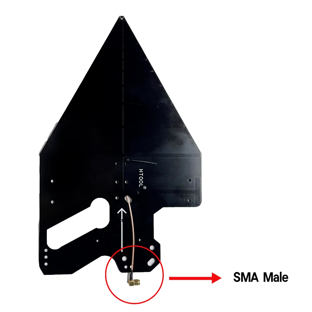 HTOOL HT8 UWB UHF Log Periodic Antenna 100MHz-12GHz Passive Directional PCB Handheld Antenna 50Ω7-12dBi High Gain SMA Male