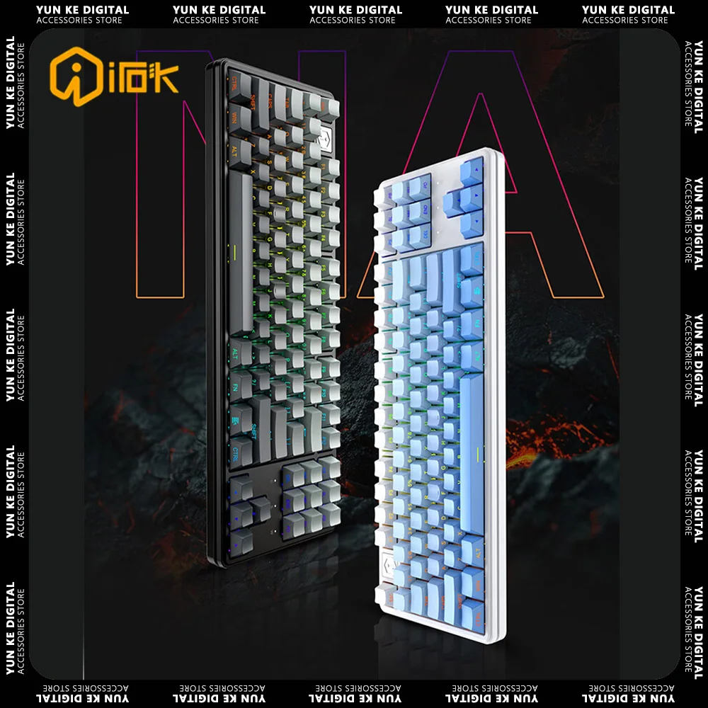 teclado mecanico interruptor magnetico 8khz gamer keyboard rt004 mm acessorios personalizados para jogos presentes valorant irok na87pro 01