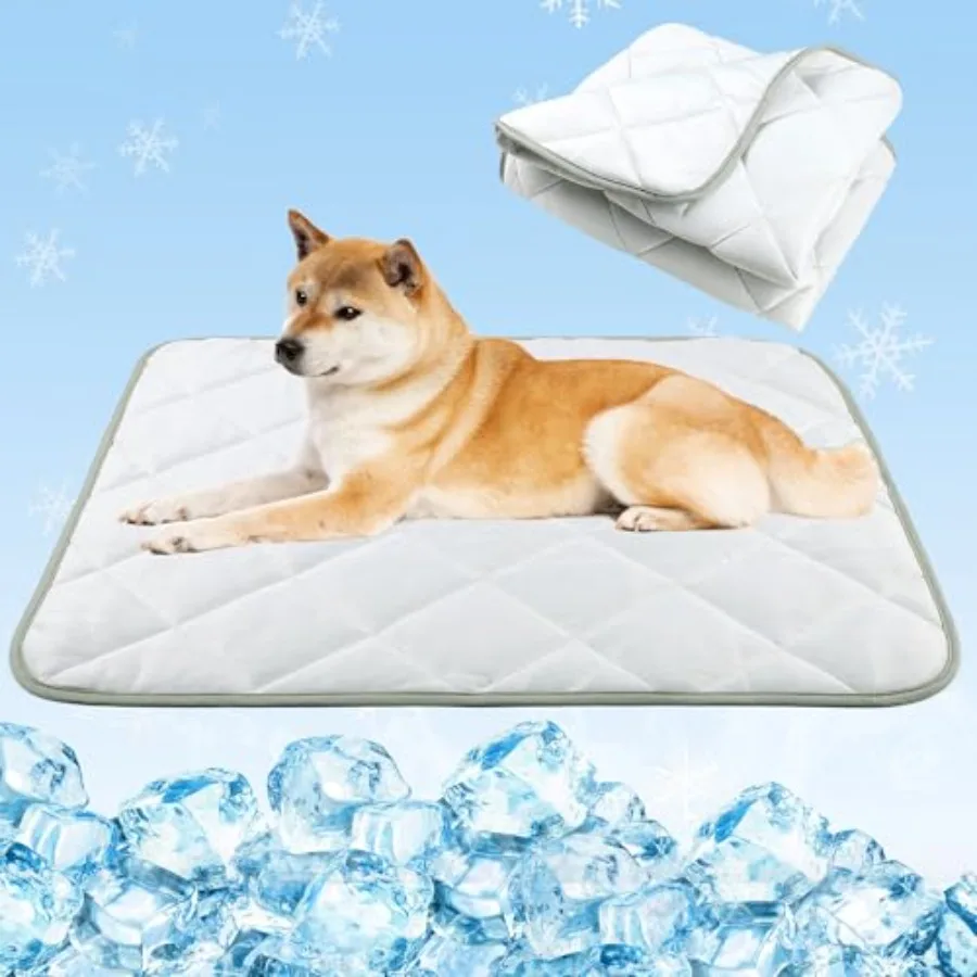 

Dog Cooling Mat, Cat Self Cool Ice Pads, Lightweight Pet Pad Blanket Bed Cover, Puppies Summer Cool Tech Fabric, Washable Dog S