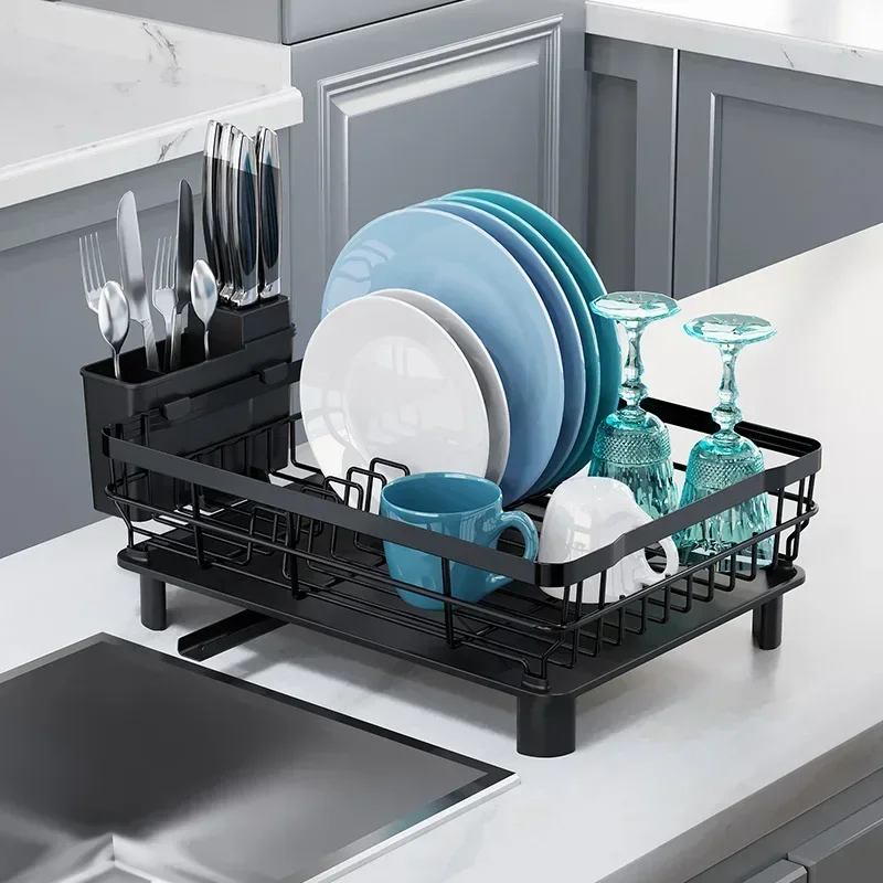 Kitchen Dish Drain Rack Tableware Storage Rack Tableware Shelf Drain Basket Sink Dishwasher Dish Rack