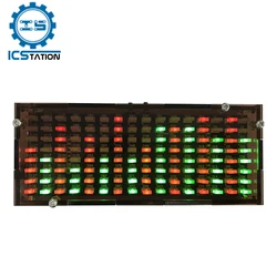 Led knipperend muziekspectrum scherm diy elektronische kit solderen praktijk rood-groene audio-ingang 6 ingebouwde weergavemodi