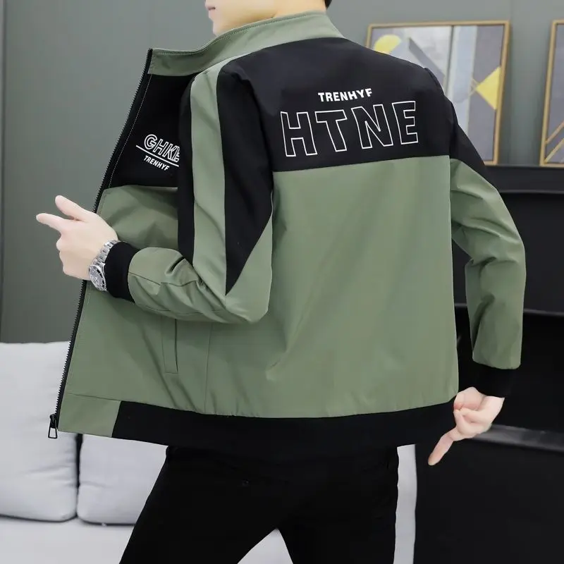 

Мужская тонкая бейсбольная куртка, весенне-осенняя повседневная рабочая одежда с воротником-стойкой, модная молодежная верхняя одежда, длинный све